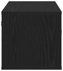Falra Szerelhető Polc Fekete Tölgy 140x41x75 cm Szerelt Fa