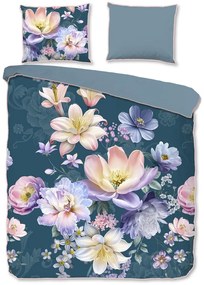 Kék kétszemélyes-hosszabbított pamut-szatén ágyneműhuzat 200x220 cm Mirery – Descanso