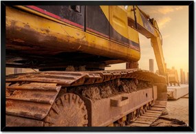 Poszterek keretben 60x40 Lánctalpas kotrógép Építés