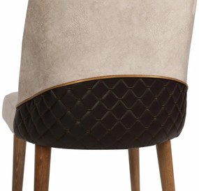 Nova Cream and Walnut étkezőszék szett, 2 db, 2 db