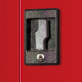 Fém műhelyszekrény polcokkal BRUNO, 920 x 1850 x 500 mm, antracit-piros