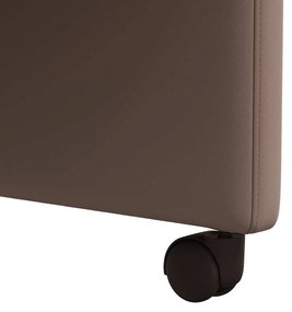 vidaXL Kerekes Étkező Székek 2 pcs Barna 58 x 65 x 98 cm Műbőr