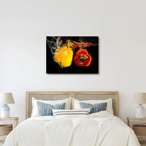 Kép - paprika a vízben (70x50 cm)