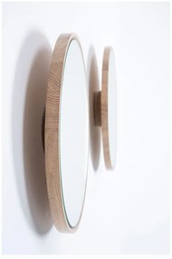 Look falitükör tömör tölgyfa kerettel, ⌀ 32 cm - Gazzda