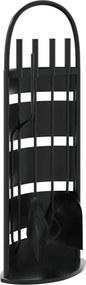vidaXL 5 darabos acél kandallószerszám-készlet 23 x 15 x 66 cm