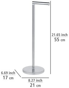 WENKO 19637100 - WC-papírtartó 21x55 cm rozsdamentes acél/ezüst