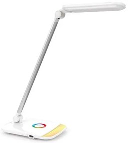 Platinet asztali lámpa 18 W, éjszakai mód + USB, fehér