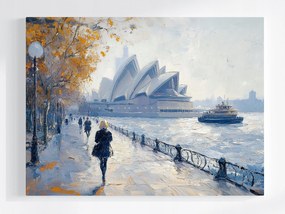 Vászonkép Canvas Város Sydney Ausztrália Opera Öböl Séta 80x60