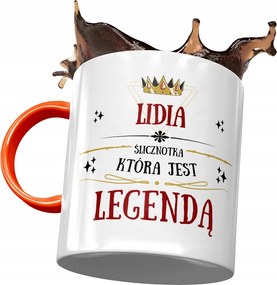 Narancssárga Bögre Lídia Barátnőnek Ajándék Nyomtatott Fotóval