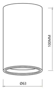 Spotlámpa GENESIS 1xGU10/8W/230V 10 cm arany