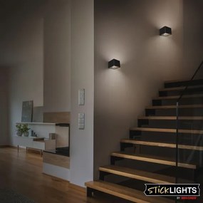 Briloner 3879015 - BORRA LED újratölthető fali lámpa érzékelővel, 1,5W/5V, 3600 mAh, fekete