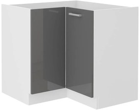 Sarok alsó konyhaszekrény Saria 89 x 89 DN 1F BB (fényes szürke + fehér). 1033007