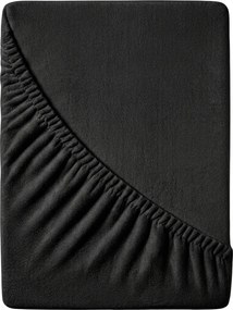 Frottír EXCLUSIVE fekete lepedő 90x200 cm