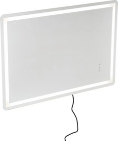 LED-es fürdőszobai tükör 70x100 cm háttérvilágítással és Anti-Fog funkcióval