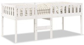 fehér tömör fenyőfa gyerekágy matrac nélkül 80 x 200 cm