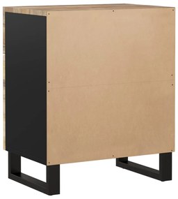 Tömör mangófa és szerelt fa éjjeliszekrény 50 x 33 x 60 cm