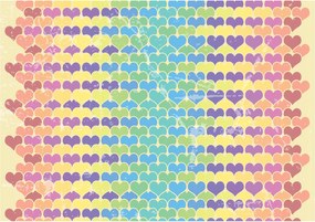 Fotótapéta Szív szerelem szivárvány vinil absztrakt 254x184 +ragasztó