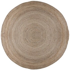 Natúr színű juta kerek szőnyeg ø 133 cm Capri – Flair Rugs