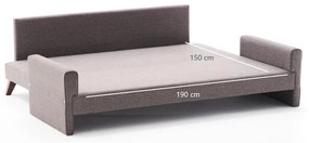 3 személyes kanapéágy Bella Sofa  - Barna