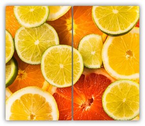Üveg vágódeszka Citrusfélék 60x52 cm