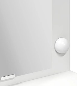Fehér Sminktükör LED Világítással - 100x41x135 cm
