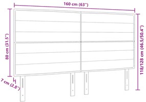 LED Fejtámla Vonalkialakítás Sötétszürke 80 cm Szövet