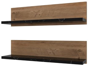 2 db SHELFIE polcszett, fenyő/fekete