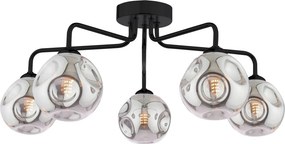 Dar Lighting modern mennyezeti lámpa feya matt fekete füstös darfey0522-28
