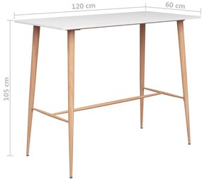 Fehér bárasztal 120 x 60 x 105 cm