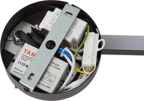 Modern fekete 4 fényforrású mennyezeti spotlámpa GU10 50mm háttérvilágítással és 3 állású kapcsolóval - Back Up