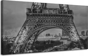 Vászonkép Eiffel-torony fekete-fehér 120X60