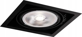 Süllyesztett lámpatest mozgatható spot fekete szögletes 18cm szem Shilo