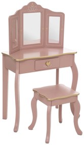 Rózsaszín gyerek fésülködőasztal