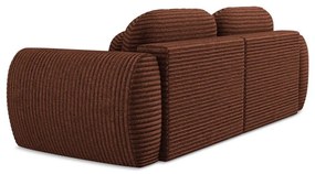 Terrakotta színű kordbársony kinyitható-tárolóhelyes kanapé 266 cm Kini – Makamii