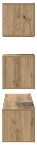 TV szekrény garnitúra 4 pcs kézműves tölgy 80 x 30 x 30 cm