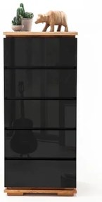 ARVI komód fekete/tölgy