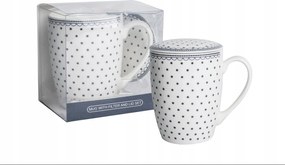 Porcelán teásbögre fedő szűrő elegáns mintával