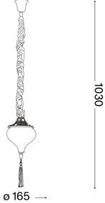 Ideal Lux - Csillár láncon HAREM 1xE27/42W/230V átm. 16,5 cm réz