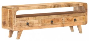 tömör nyers mangófa TV-szekrény 117 x 30 x 41 cm