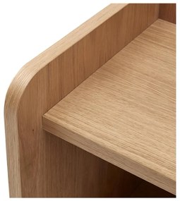 Natúr színű éjjeliszekrény tölgyfa dekorral Wrap – Bonami Selection