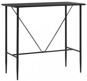 Fekete MDF bárasztal 120 x 60 x 110 cm