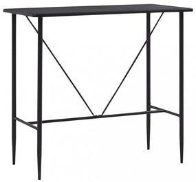 fekete MDF bárasztal 120 x 60 x 110 cm