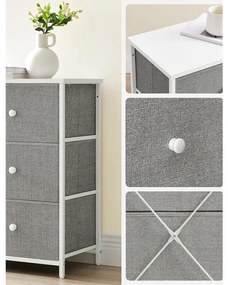 Szürke Fém Komód 80×30×71 cm. AUK-E1032 GREY