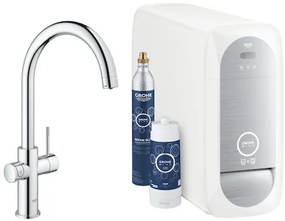 Mosogató csaptelep GROHE Blue Home leeresztőszeleppel króm 31455001