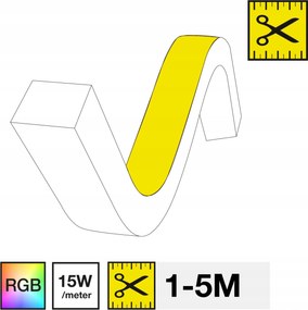 Led szalag Slc Neon Flex Top Rgb 15W 337LM 1-5M IP67