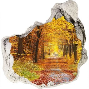 3d lyuk fal dekoráció Erdő ősszel nd-p-86844242