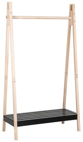 Fekete ruhatartó állvány tömör paulownia fából Torino - House Nordic