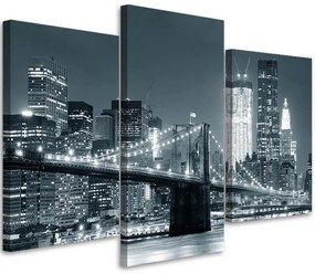 Gario Vászonkép New York éjszaka - 3 részes Méret: 60 x 40 cm
