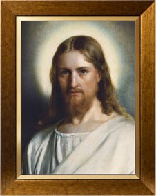 Jézus Krisztus Szakrális Vászonkép Arany Díszkeretben 30X40