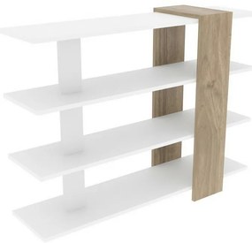 Nur White and Walnut könyvespolc